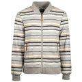"OZONA" HOOEY BOMBER JACKET GREY/STRIPE PATTERN