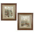 Pair of Framed Antique Chromolithographs of River Scenes by Edward J. Duval