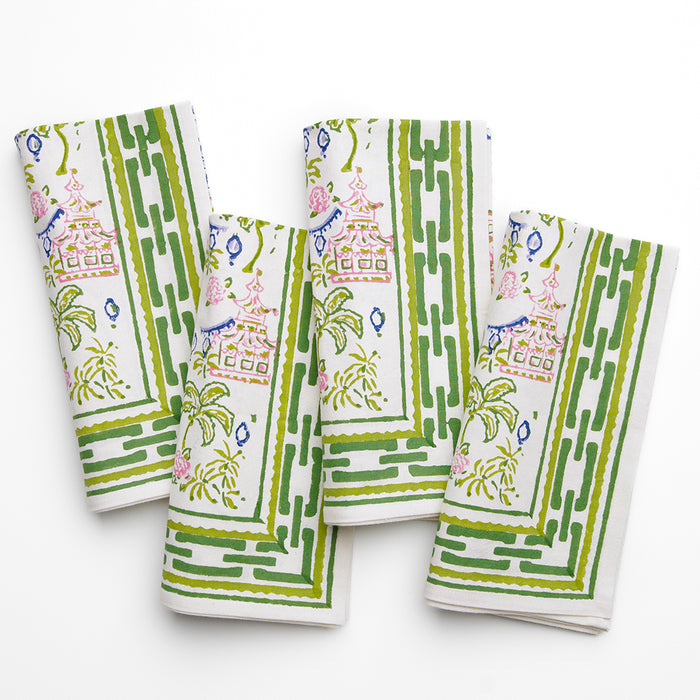 Palms and Pagodas Napkins | Set of 4