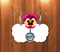 Pansy earrings 3 sizes 1 / 1.5 / 2 inch -  BULK PURCHASE 10pair - Single sided MDF