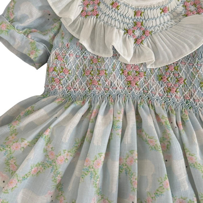 Pastel Lamb Handsmocked Dress