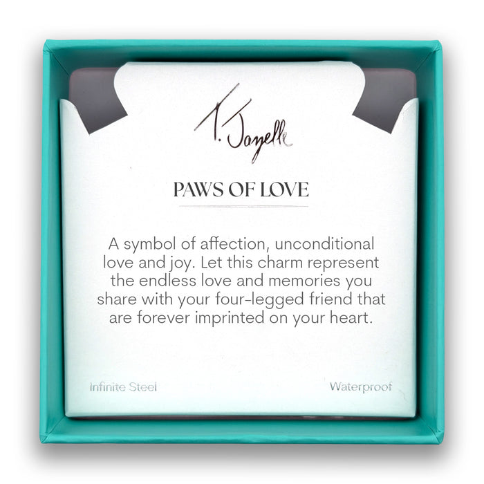 Paws of Love Charm with Strawberry Jade Gemstone Bracelet