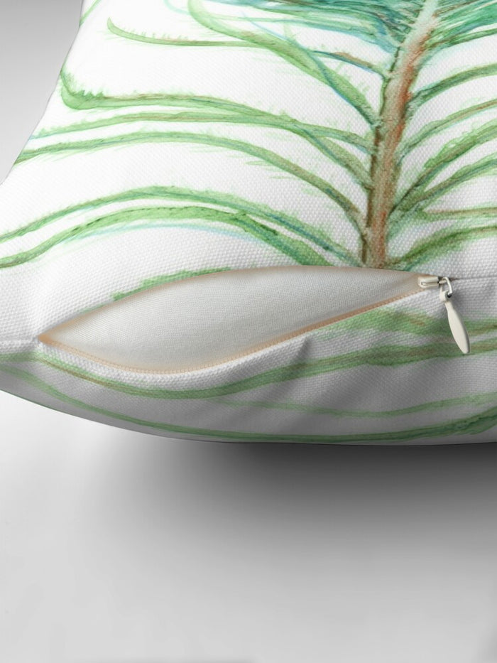 Peacock Feather Decorative Pillow Cover