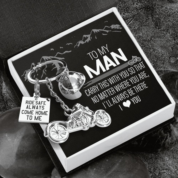Classic Bike Keychain - To My Man - Ride Safe, Always Come Home to Me - Gkt26005