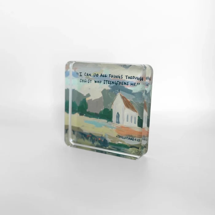 Phillipians 4:13 Acrylic Scripture Block