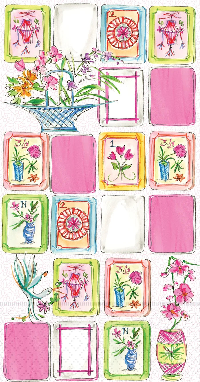 Pink Mahjong Napkins