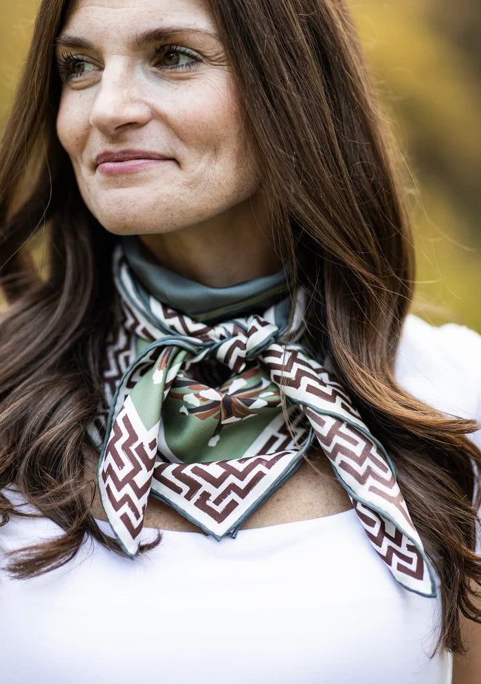 Pink Ocmulgee Alligator Silk Scarf