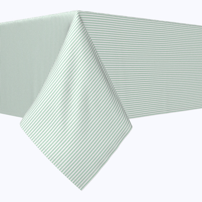 Pinstripes, Celadon & White Squares