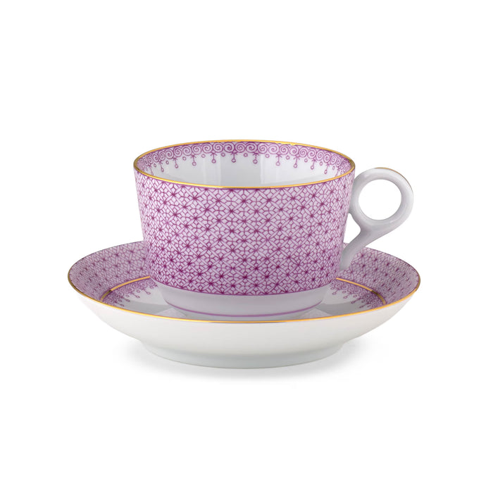 Plum Lace Cup and Saucer