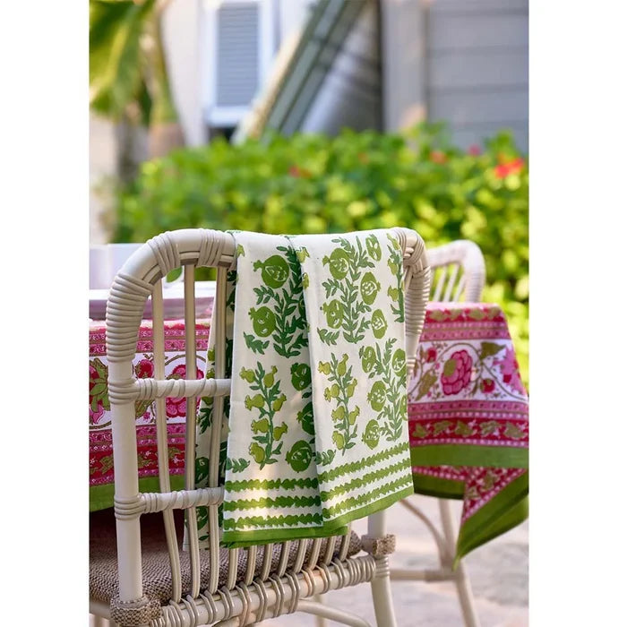 Pom Bells Green Tea Towel