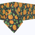 Pumpkin Patch Scroll Black Rectangle Tablecloths