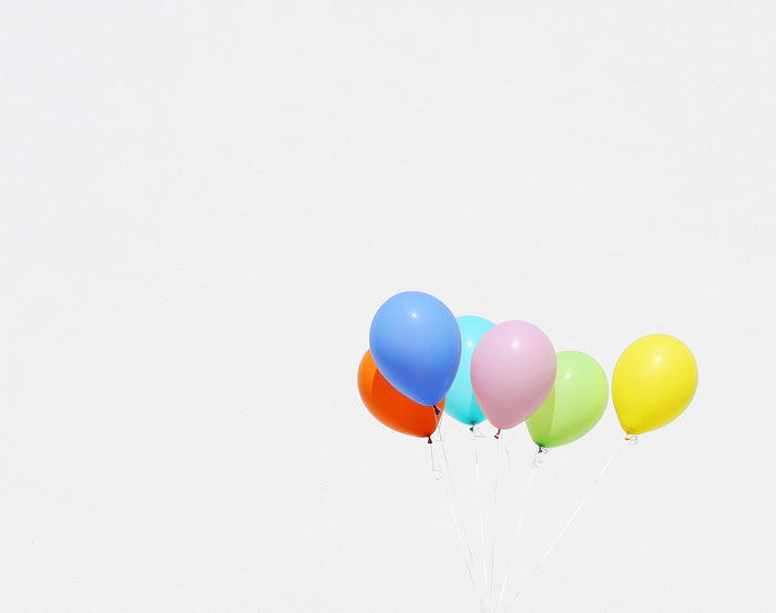 Rainbow Balloons 2 by Kimberly Genevieve Photography