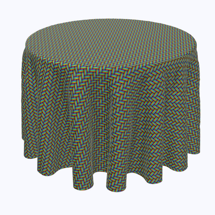 Rainbow Herringbone Weave Rounds