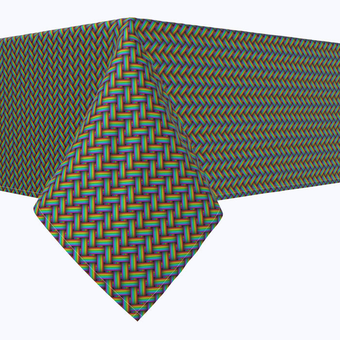 Rainbow Herringbone Weave Squares