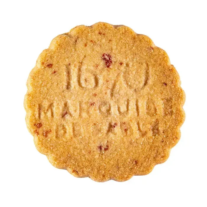 Raspberry Chip Shortbread Cookies | Eiffel Tower Tin