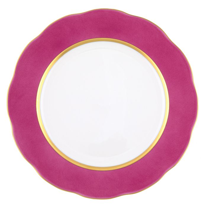 Raspberry Silk Ribbon - Service Plate