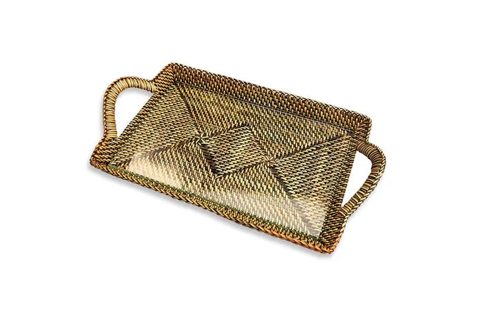 Rectangular Serving Tray with Glass