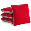 Red and Grey Pro Dual Sided Slick N Stick cornhole Bags