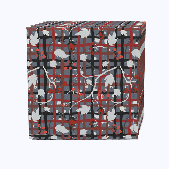 Red Beautiful Berry Weave Napkins