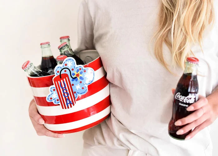 Red Stripe Mini Happy Everything! Bowl
