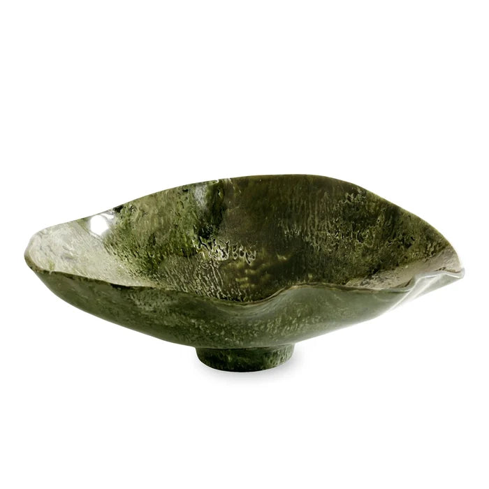 RESIN Malachite Large Oval Bowl