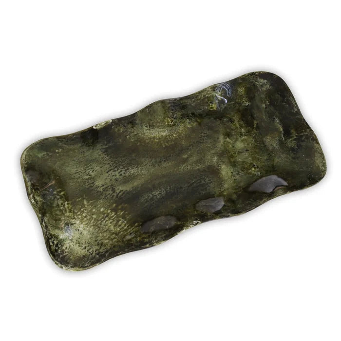 RESIN Malachite Long Rectangular Tray