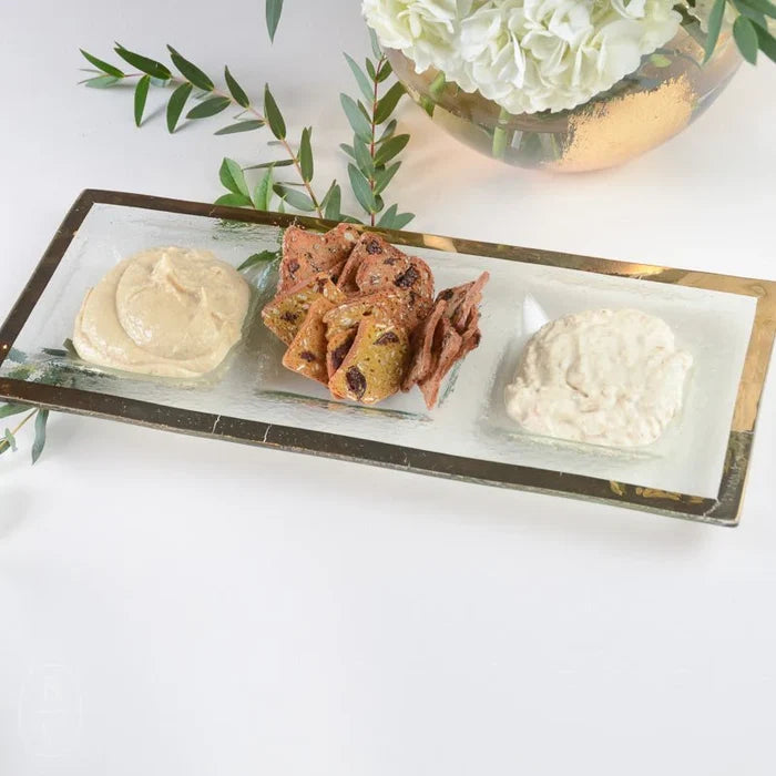 Roman Antique Three Section Tray