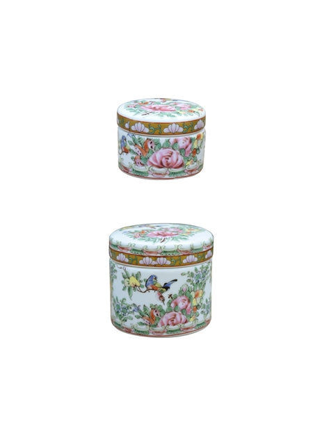 Rose Canton Inspired Court Powder Box