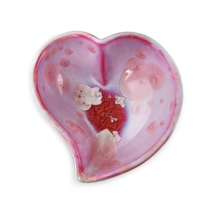 Rose Crystalline Twist Heart Bowl