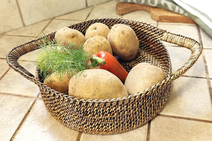 Round Tray with Handles