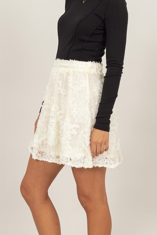Royals Floral Lace Skater Skirt