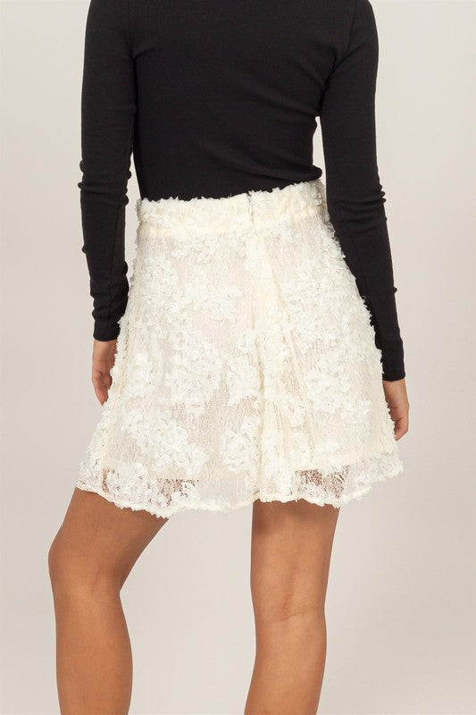 Royals Floral Lace Skater Skirt