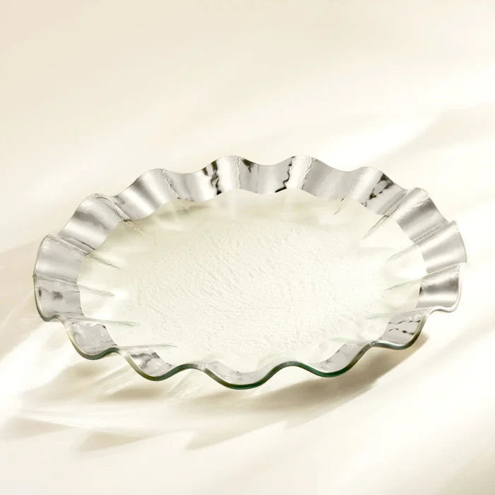 RUFFLE BUFFET PLATE - PLATINUM