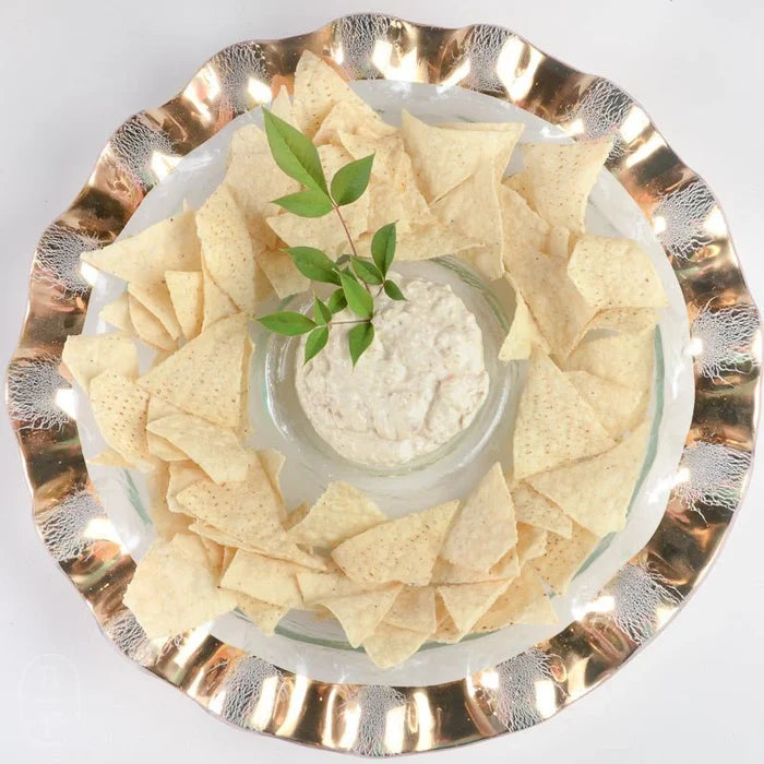 RUFFLE ROUND CHIP & DIP SERVER