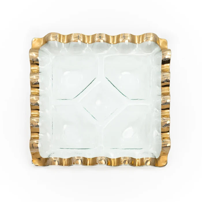 Ruffle Square Chip & Dip with Sections