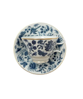 Sacred Bird & Butterfly Tea Cup and Saucer - Blue