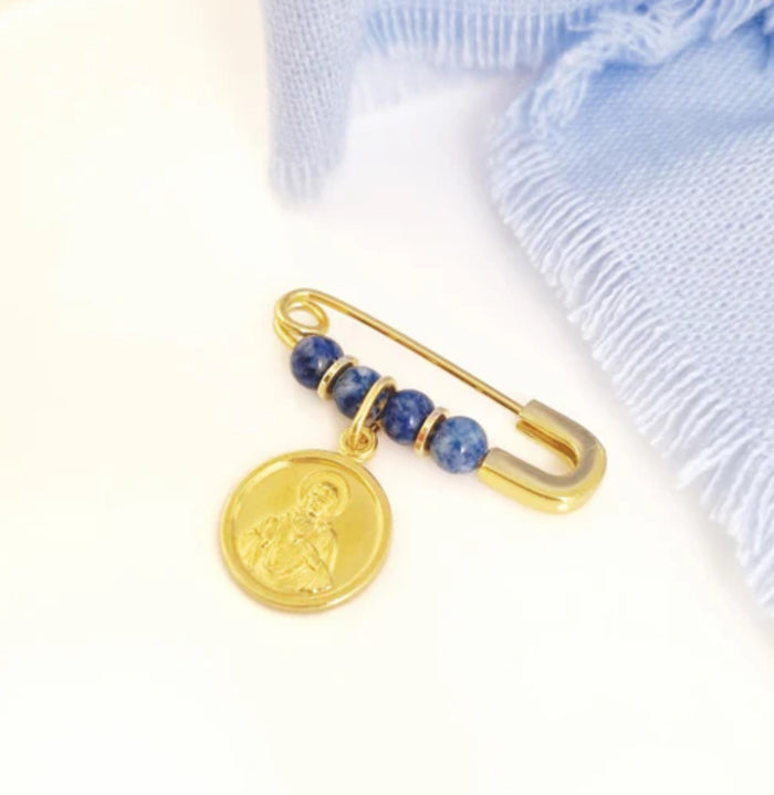 Sacred Heart Blue Baby Pin