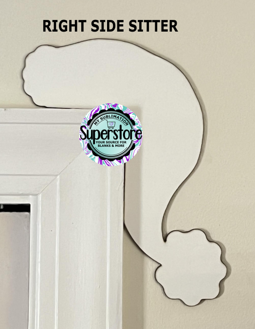 Santa hat -  Corner Door Sitter - Sublimation Blank