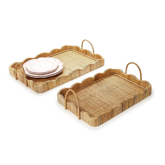 Scalloped Edge Tray with Handles