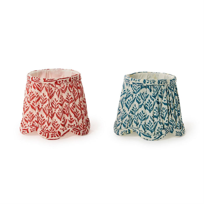 Scalloped Floral Fabric Lampshade