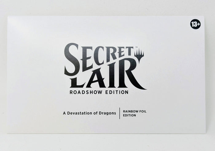 SDCC 2025 Secret Lair A Devastation of Dragons Roadshow Rainbow Foil Exclusive