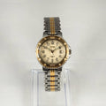 I Like Mikes Mid Century Modern Watches Seiko Unisex Watch, Gold and Silver Tone, Mint Hands, Bracelet Strap