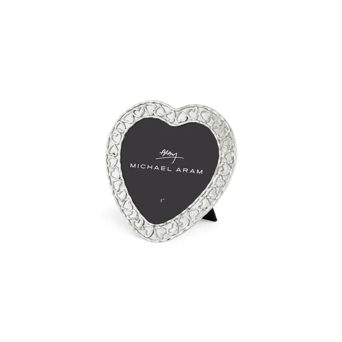 Silver Heart Frame 5"