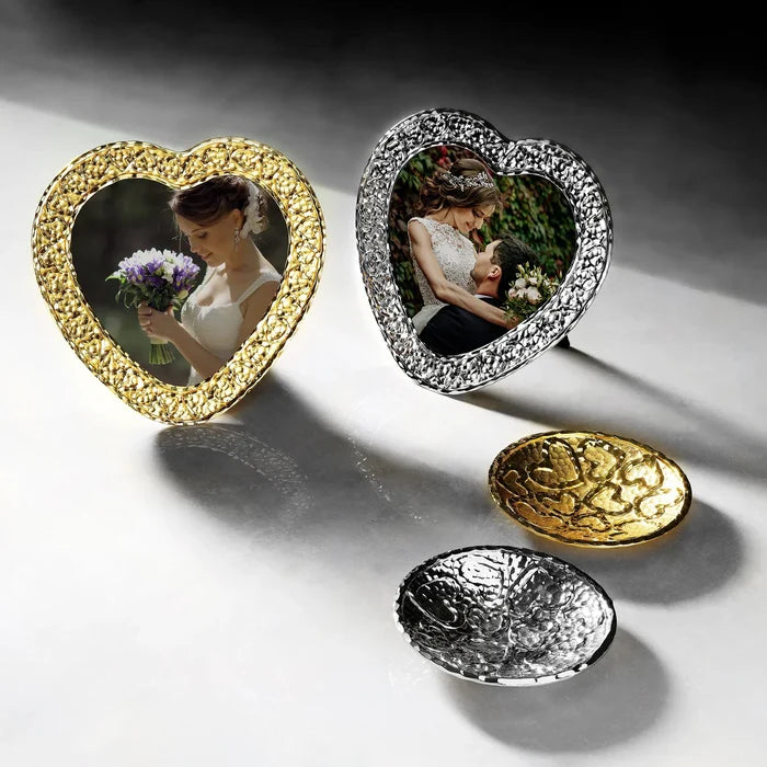 Silver Heart Frame 5"