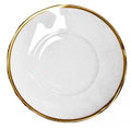 Simply Elegant White and Gold Bread and Butter Plate