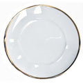 Simply Elegant White and Gold Dinner Plate