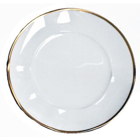 Simply Elegant White and Gold Dinner Plate