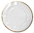 Simply Elegant White and Gold Salad Plate