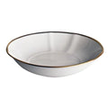 Simply Elegant White and Gold Soup Bowl