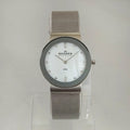 I Like Mikes Mid Century Modern Watches Skagen Unisex Stainless Steel Watch, Mother of Pearl Dial, Jewel Hour Markers, Mesh Strap